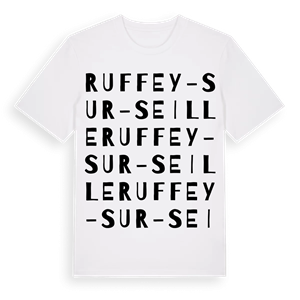 Ruffey-sur-Seille ordlek t-shirt – ekologisk bomull t-shirt från Pinshirt
