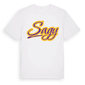 Sagy baseball t-shirt – ekologisk bomull t-shirt från Pinshirt