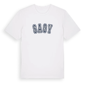 Sagy college t-shirt – ekologisk bomull t-shirt från Pinshirt