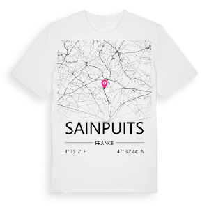 Sainpuits karta t-shirt – ekologisk bomull t-shirt från Pinshirt
