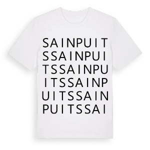 Sainpuits ordlek t-shirt – ekologisk bomull t-shirt från Pinshirt