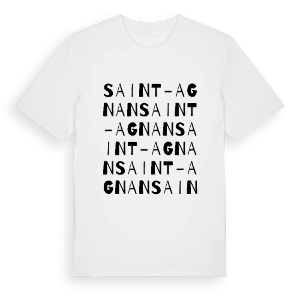 Saint-Agnan ordlek t-shirt – ekologisk bomull t-shirt från Pinshirt