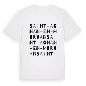 Saint-Agnan-en-Morvan ordlek t-shirt – ekologisk bomull t-shirt från Pinshirt
