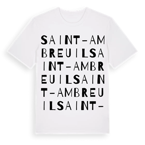 Saint-Ambreuil ordlek t-shirt – ekologisk bomull t-shirt från Pinshirt