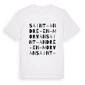Saint-André-en-Morvan ordlek t-shirt – ekologisk bomull t-shirt från Pinshirt