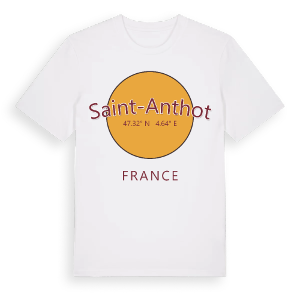 Saint-Anthot cirkel t-shirt – ekologisk bomull t-shirt från Pinshirt
