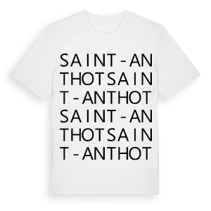 Saint-Anthot ordlek t-shirt – ekologisk bomull t-shirt från Pinshirt