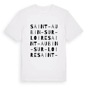 Saint-Aubin-sur-Loire ordlek t-shirt – ekologisk bomull t-shirt från Pinshirt