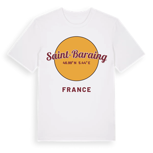 Saint-Baraing cirkel t-shirt – ekologisk bomull t-shirt från Pinshirt