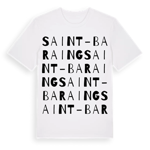 Saint-Baraing ordlek t-shirt – ekologisk bomull t-shirt från Pinshirt