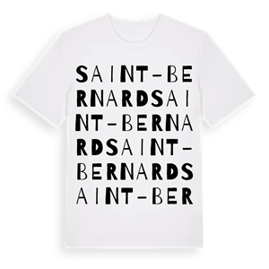 Saint-Bernard ordlek t-shirt – ekologisk bomull t-shirt från Pinshirt