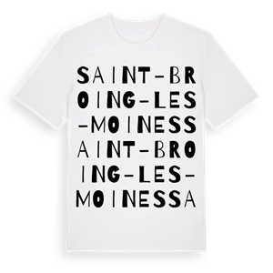 Saint-Broing-les-Moines ordlek t-shirt – ekologisk bomull t-shirt från Pinshirt