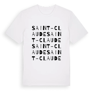 Saint-Claude ordlek t-shirt – ekologisk bomull t-shirt från Pinshirt
