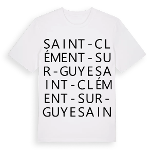 Saint-Clément-sur-Guye ordlek t-shirt – ekologisk bomull t-shirt från Pinshirt