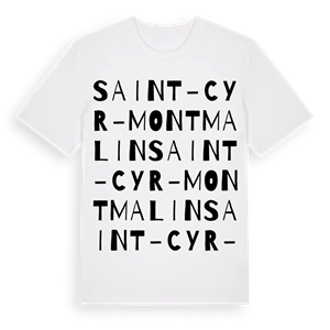 Saint-Cyr-Montmalin ordlek t-shirt – ekologisk bomull t-shirt från Pinshirt