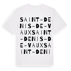 Saint-Denis-de-Vaux ordlek t-shirt – ekologisk bomull t-shirt från Pinshirt
