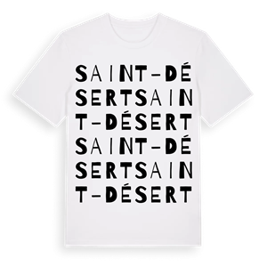 Saint-Désert ordlek t-shirt – ekologisk bomull t-shirt från Pinshirt
