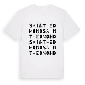 Saint-Edmond ordlek t-shirt – ekologisk bomull t-shirt från Pinshirt
