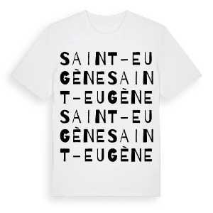 Saint-Eugène ordlek t-shirt – ekologisk bomull t-shirt från Pinshirt