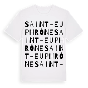 Saint-Euphrône ordlek t-shirt – ekologisk bomull t-shirt från Pinshirt
