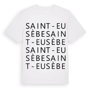 Saint-Eusèbe ordlek t-shirt – ekologisk bomull t-shirt från Pinshirt