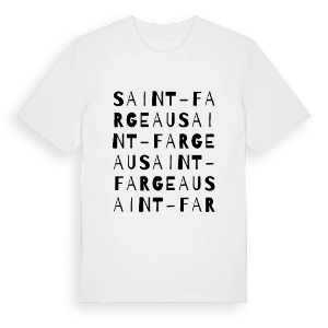 Saint-Fargeau ordlek t-shirt – ekologisk bomull t-shirt från Pinshirt