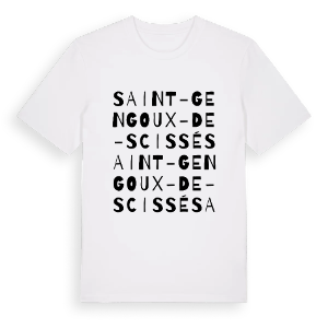 Saint-Gengoux-de-Scissé ordlek t-shirt – ekologisk bomull t-shirt från Pinshirt