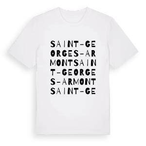 Saint-Georges-Armont ordlek t-shirt – ekologisk bomull t-shirt från Pinshirt