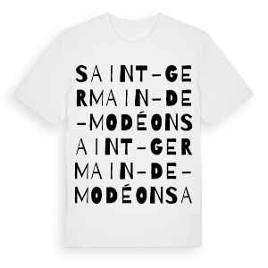 Saint-Germain-de-Modéon ordlek t-shirt – ekologisk bomull t-shirt från Pinshirt