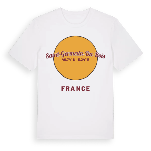 Saint-Germain-du-Bois cirkel t-shirt – ekologisk bomull t-shirt från Pinshirt