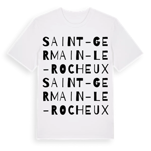 Saint-Germain-le-Rocheux ordlek t-shirt – ekologisk bomull t-shirt från Pinshirt