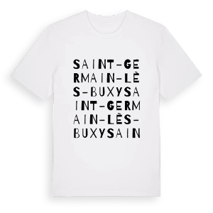Saint-Germain-lès-Buxy ordlek t-shirt – ekologisk bomull t-shirt från Pinshirt
