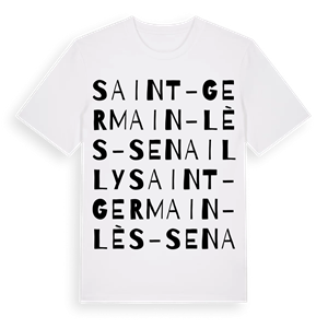 Saint-Germain-lès-Senailly ordlek t-shirt – ekologisk bomull t-shirt från Pinshirt