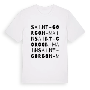 Saint-Gorgon-Main ordlek t-shirt – ekologisk bomull t-shirt från Pinshirt