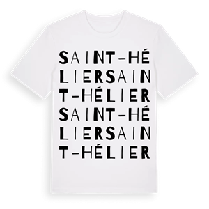Saint-Hélier ordlek t-shirt – ekologisk bomull t-shirt från Pinshirt