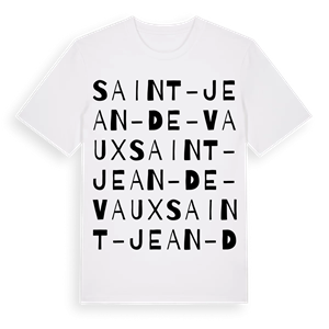 Saint-Jean-de-Vaux ordlek t-shirt – ekologisk bomull t-shirt från Pinshirt