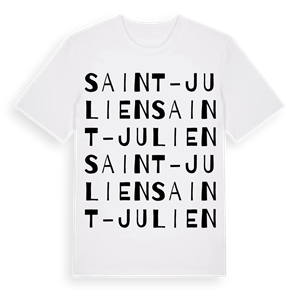 Saint-Julien ordlek t-shirt – ekologisk bomull t-shirt från Pinshirt