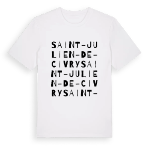 Saint-Julien-de-Civry ordlek t-shirt – ekologisk bomull t-shirt från Pinshirt