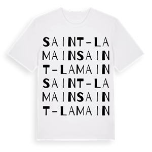 Saint-Lamain ordlek t-shirt – ekologisk bomull t-shirt från Pinshirt