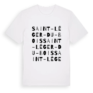 Saint-Léger-du-Bois ordlek t-shirt – ekologisk bomull t-shirt från Pinshirt
