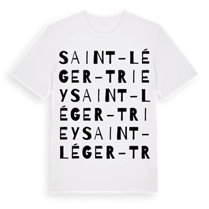 Saint-Léger-Triey ordlek t-shirt – ekologisk bomull t-shirt från Pinshirt