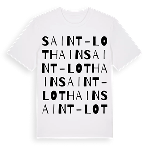 Saint-Lothain ordlek t-shirt – ekologisk bomull t-shirt från Pinshirt