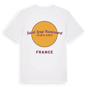 Saint-Loup-Nantouard cirkel t-shirt – ekologisk bomull t-shirt från Pinshirt
