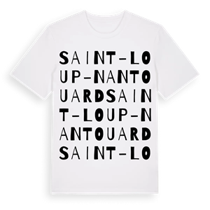 Saint-Loup-Nantouard ordlek t-shirt – ekologisk bomull t-shirt från Pinshirt
