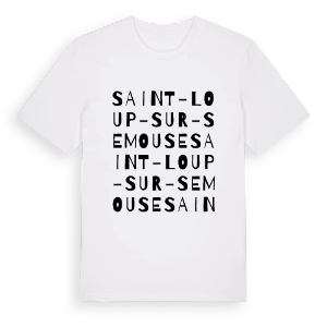 Saint-Loup-sur-Semouse ordlek t-shirt – ekologisk bomull t-shirt från Pinshirt