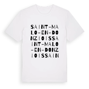Saint-Malo-en-Donziois ordlek t-shirt – ekologisk bomull t-shirt från Pinshirt