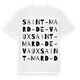 Saint-Mard-de-Vaux ordlek t-shirt
