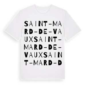 Saint-Mard-de-Vaux ordlek t-shirt – ekologisk bomull t-shirt från Pinshirt