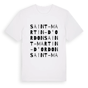 Saint-Martin-d'Ordon ordlek t-shirt – ekologisk bomull t-shirt från Pinshirt