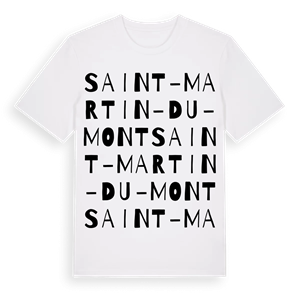 Saint-Martin-du-Mont ordlek t-shirt – ekologisk bomull t-shirt från Pinshirt